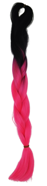 braids zweifarbig schwarz pink